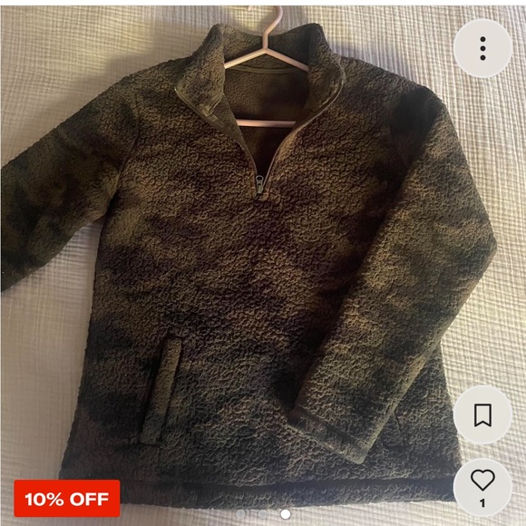 Fleece Camo Half Zip Sweatshirt - M - Picture 3 of 3